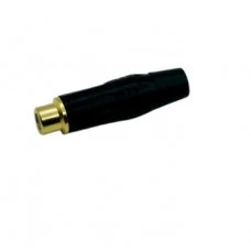 PLUG RCA FEMEA METAL TIPO AMPHENOL PRETO