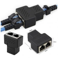 ADAPTADOR RJ45 1 FEMEA X 2 FEMEA METAL