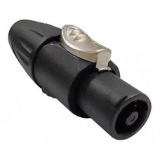 PLUG SPEAKON MACHO 4 VIAS PRETO LINHA PRÓ