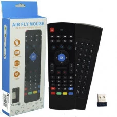 CONTROLE MINI TECLADO AIR MOUSE WIRELESS S/ FIO ANDROID PC TV MX3 MX-3A PT