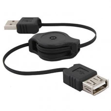CABO EXTENSOR RETRÁTIL USB MACHO/FEMEA 1 MT